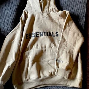 ESSENTIALS HOODIE khaki colored, unisex, size M, new with tags